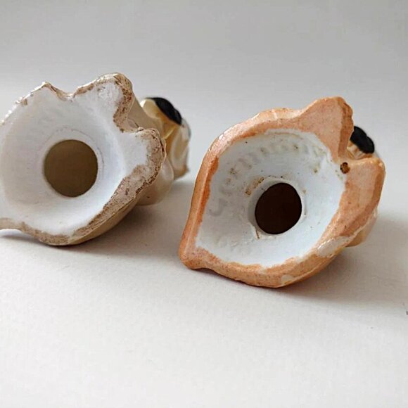 Vintage Lustreware Dog Salt & Pepper Shaker Set Ceramic Porcelain Germany - Picture 4 of 10